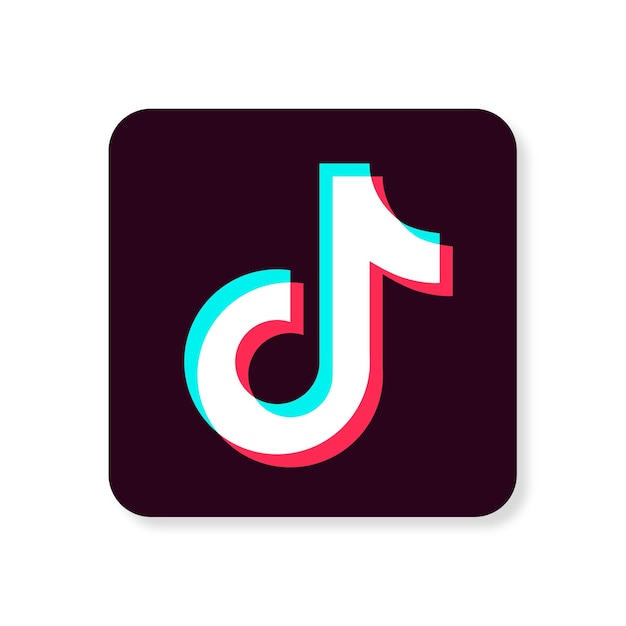 Vektor modernes abzeichen tik tok-symbol