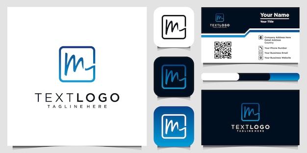 Modernes Anfangsbuchstabe M und G-Logo-Symbol und Visitenkarten-Design