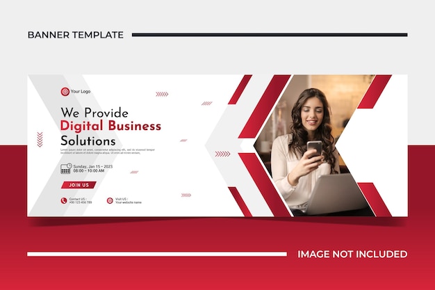 Modernes banner-template-design für business-webinar