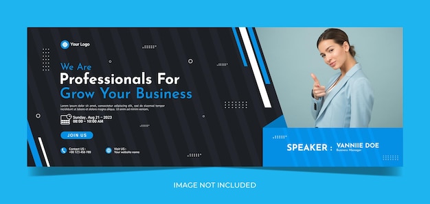 Modernes banner-template-design für business-webinar