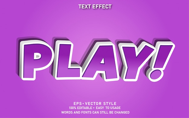 Modernes bearbeitbares Textstil-Effektspiel