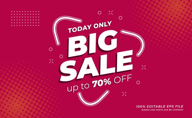 Vektor modernes big sale banner mit minimalis design