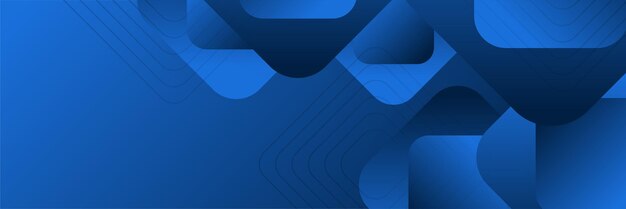 Modernes blaues abstraktes Web-Banner-Hintergrund-Kreativ-Design