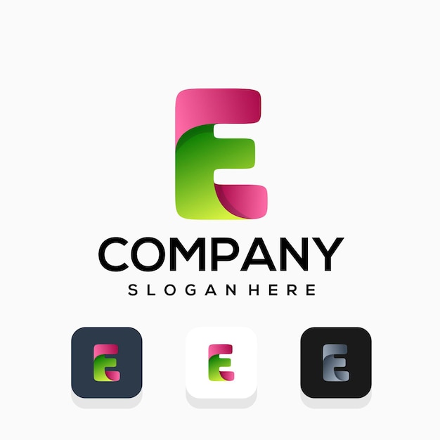 Modernes buchstaben-e-logo-design