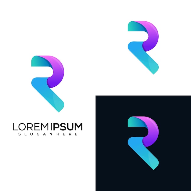 Modernes buchstaben-r-logo-design