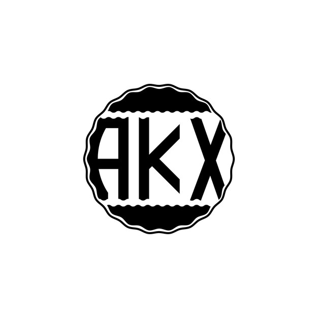 Vektor modernes buchstabenlogo 'akx'