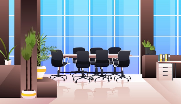 modernes Büro Interieur leer keine Personen Schrankraum mit Möbeln horizontal