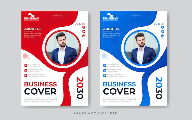 Modernes business-cover und broschüren-flyer-vorlage