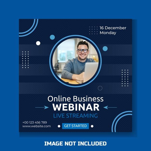 Modernes Business-Webinar-Konferenzplakat