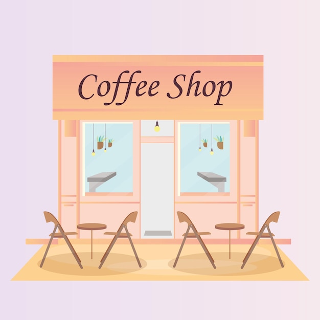 Modernes Café mit Möbeln