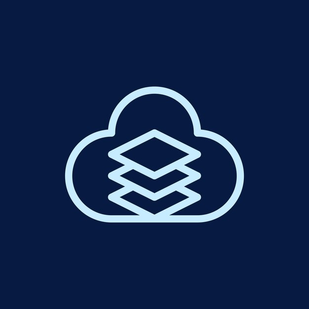 Vektor modernes cloud-datenlagerlogo