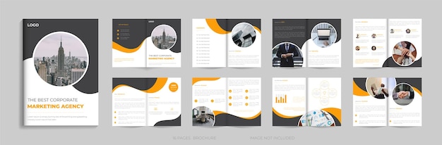Modernes Corporate Business Bifold-Broschürendesign