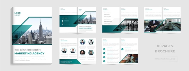 Modernes corporate business bifold-broschürendesign