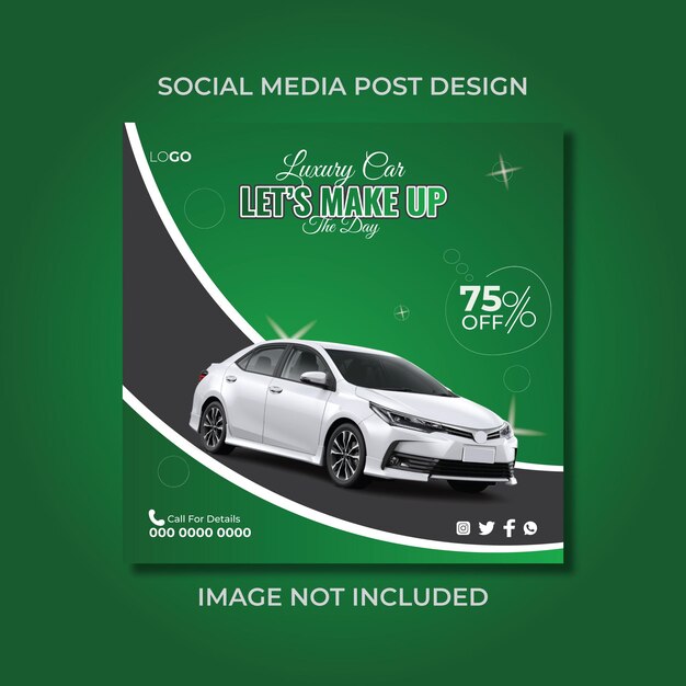 MODERNES CORPORATE-LUXUSWAGEN-SOCIAL-MEDIA-POST-DESIGN