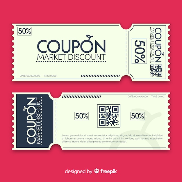 Modernes coupon-template-design