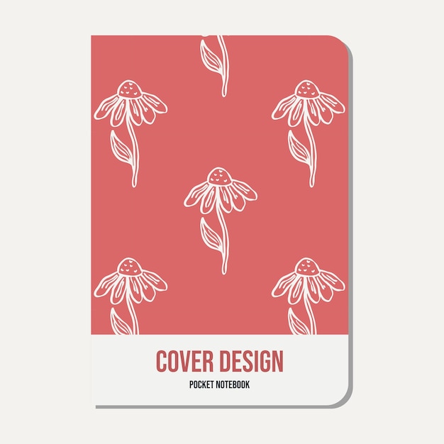 modernes Cover-Design Taschen-Notizbuch-Planer-Cover Schreibwaren Blumen-Design