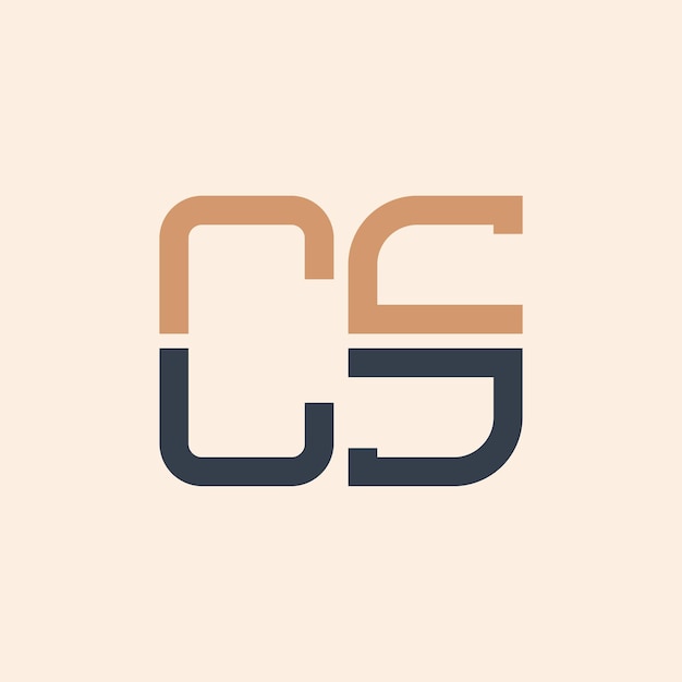 Modernes CS-Letter-Logo-Design Kreatives und vielseitiges CS-Logosign, geeignet für alle Unternehmen