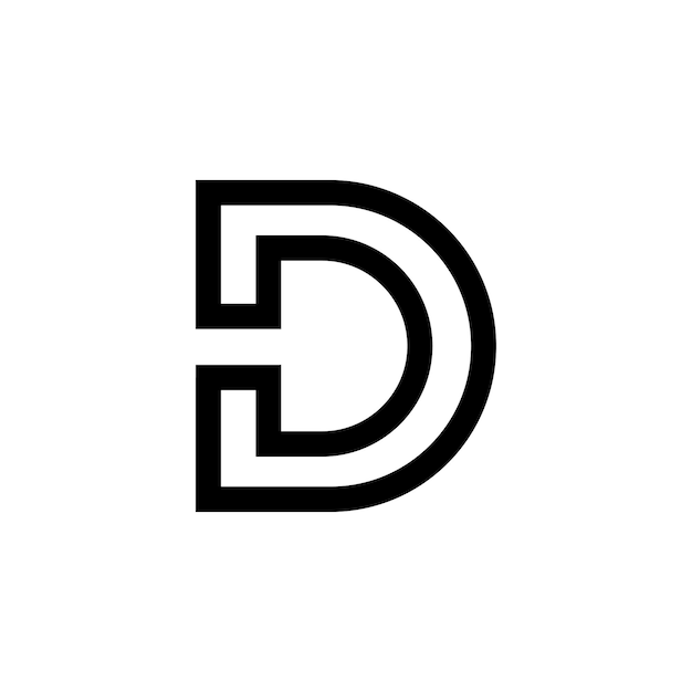 Modernes d-monogramm-logo-design