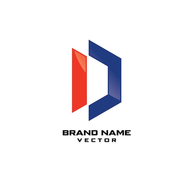 Modernes D-Symbol-Logo-Design-Vektor