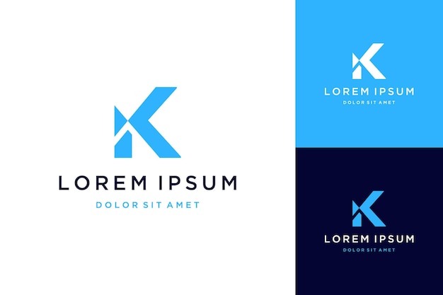 Modernes design logo oder monogramm oder initialen k