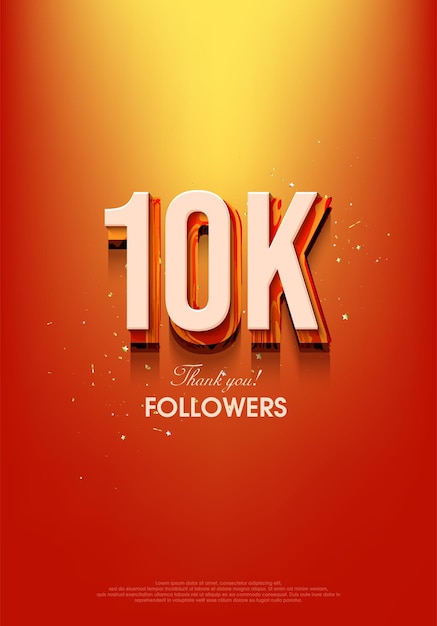 Modernes Design, um Danke zu sagen, dass Sie 10.000 Follower erreicht haben