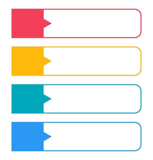 Modernes Diagramm mit vier Schritten