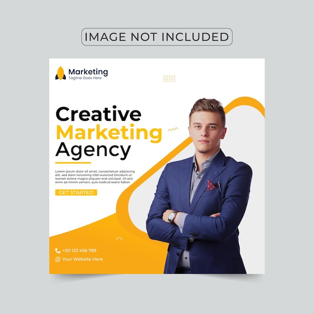 Modernes digitales Marketing Social-Media-Post-Template-Banner-Design.