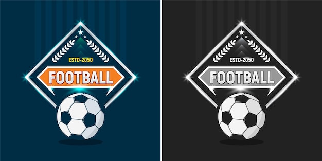 Vektor modernes e-sport-gaming-fußball-fußball-logo-design-set