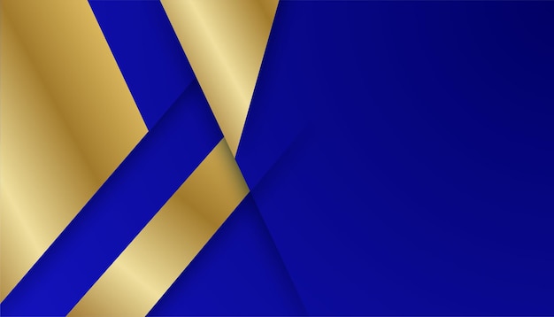 Modernes einfaches 3d-blaues schwarzes gold abstrakter hintergrund design für visitenkartenpräsentation hintergrund broschüre broschüre zertifikat vorlage hintergrund und banner