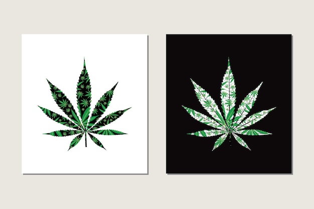 Modernes, einzelnes, hanf, topf, marihuana, cannabis, blatt, symbol, logo, vektor, design