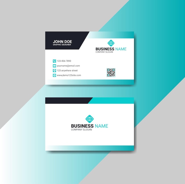 Modernes, elegantes, sauberes Visitenkarten-Template-Design