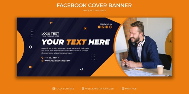 Modernes facebook-cover-template-design