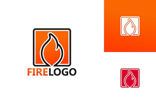 Modernes feuer logo template design vektor, emblem, designkonzept, kreatives symbol, icon