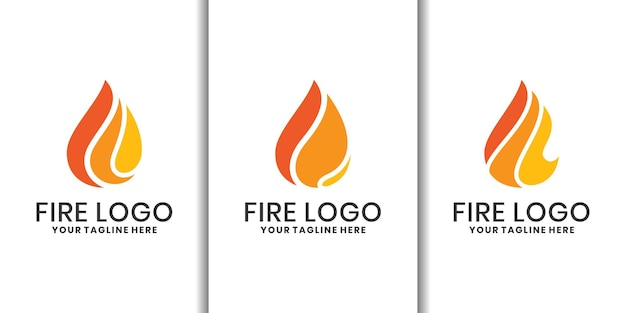 Modernes Feuerwehr-Logo-Design-Set