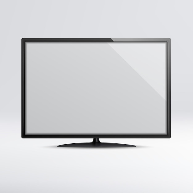 Modernes Flachbildfernsehen mit leerer Anzeige