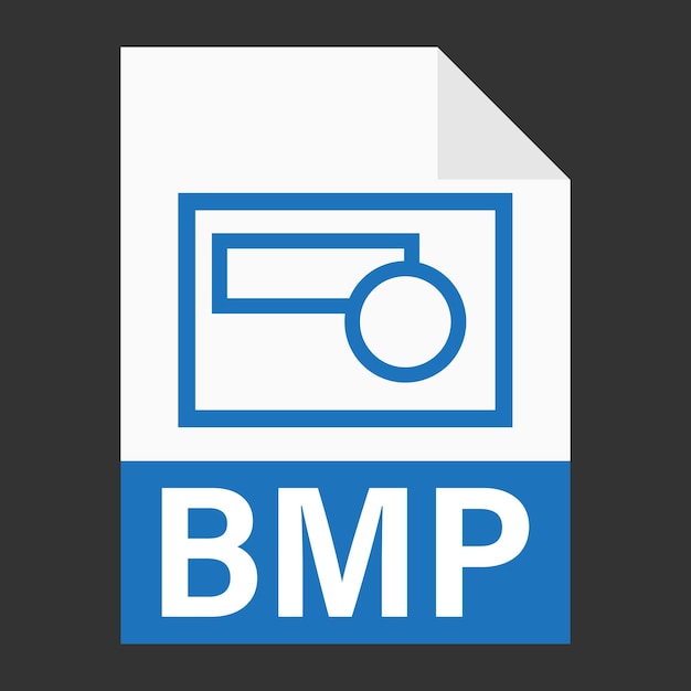 Modernes flaches design des bmp-dateisymbols für das web