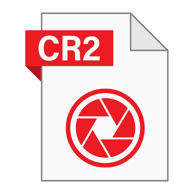 Vektor modernes flaches design des cr2-dateisymbols für das web