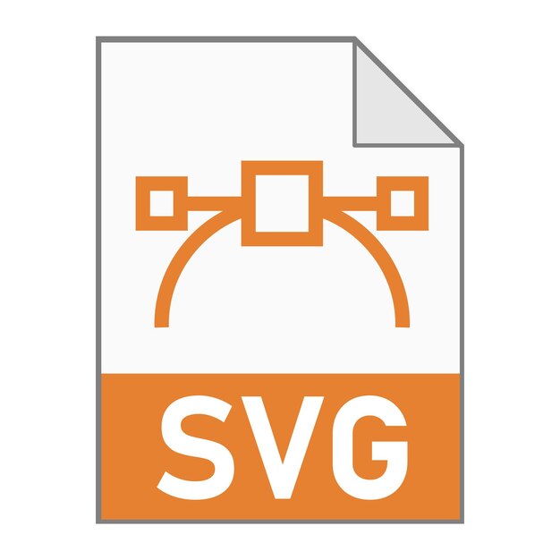 Modernes flaches Design des SVG-Dateisymbols für Web Simple Style