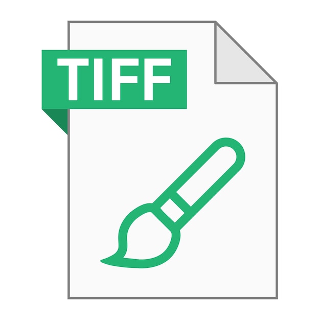 Modernes flaches design des tiff-dateisymbols für das web