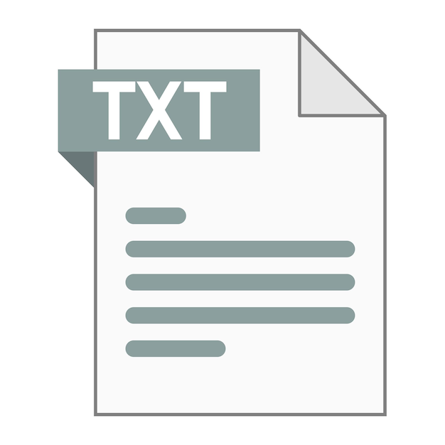 Modernes flaches Design des TXT-Dateisymbols für das Web