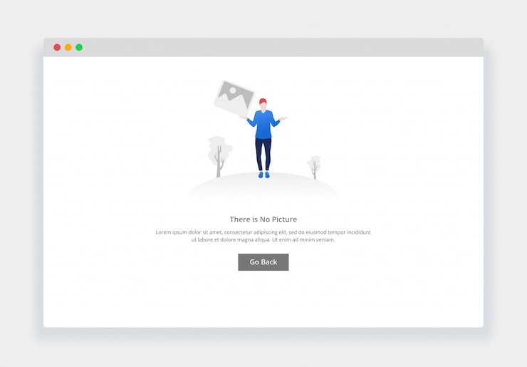 Vektor modernes flaches designkonzept von dort ist kein bild für website und bewegliche website. leere staaten seitenvorlage