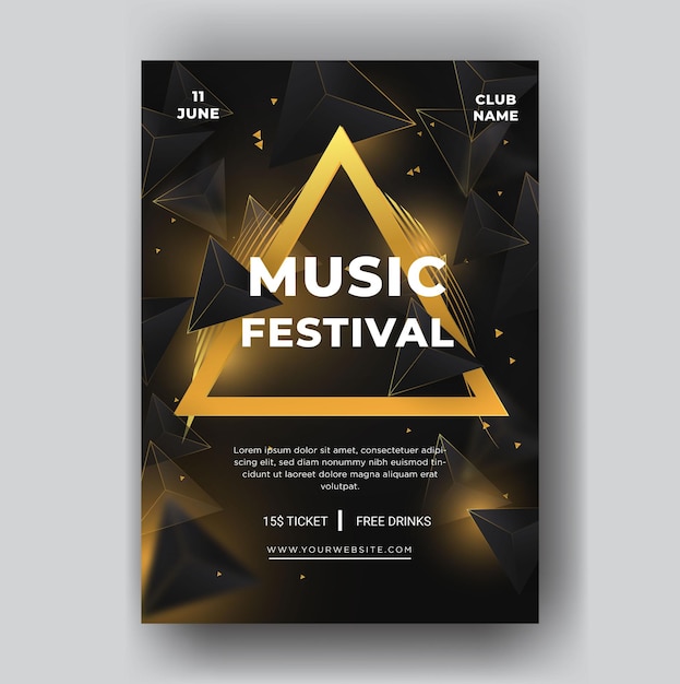 Modernes flyer template music festival