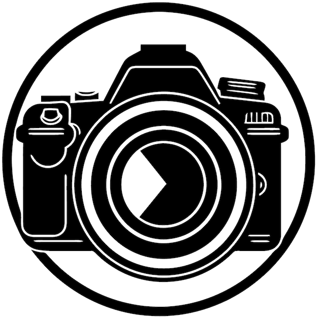 Modernes fotokamera-objektlogo