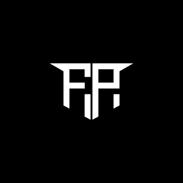Modernes FP-Bau-Logo mit symmetrischem Design