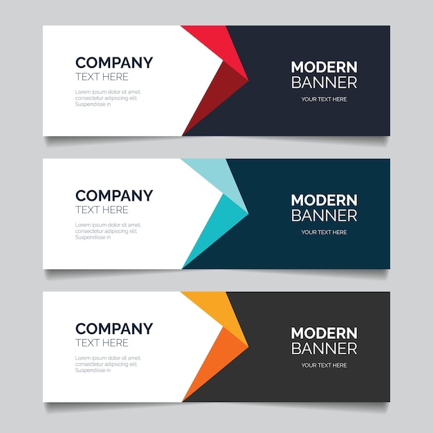 Modernes Geschäftsbanner-Design mit bunten Formen