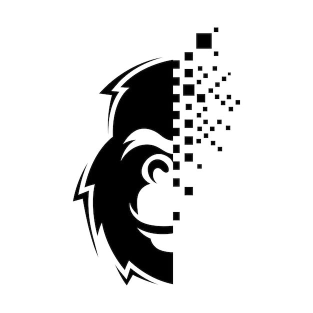 Modernes gorilla-logo-design