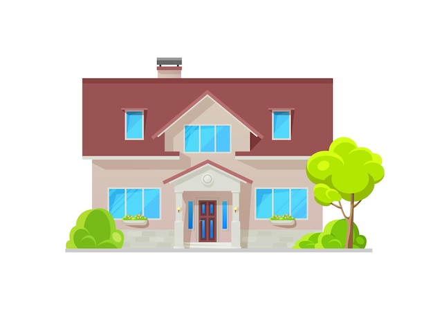 Modernes Hausbau außen, Natursteinverkleidung