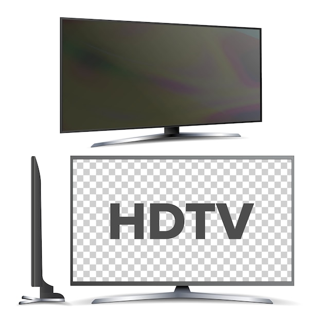 Vektor modernes hdtv-lcd-led-fernsehgerät