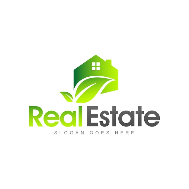 Modernes Immobilien-Logo-Design mit Farbverlauf-Logo