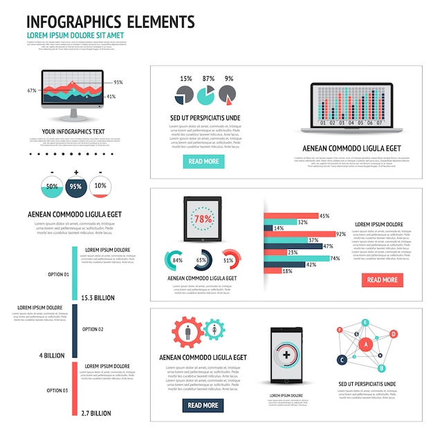 Modernes infografiken-set